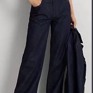 Ralph Lauren Lauren Collection Dark Rinse Women's Wide Leg Jeans